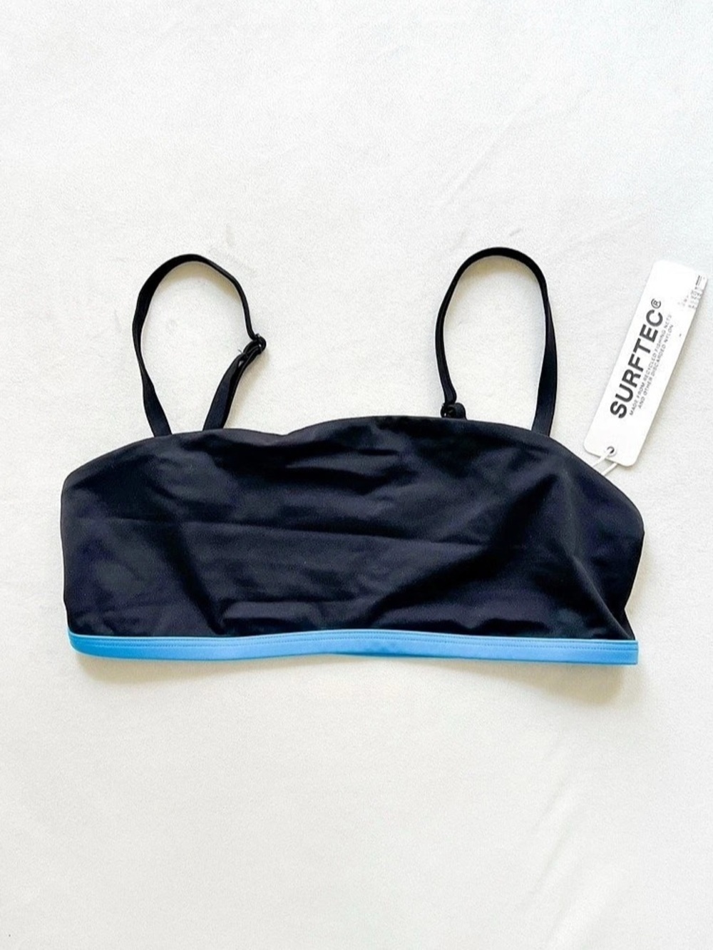 Jolyn Aliya Bikini Top in Black & Blue NWT